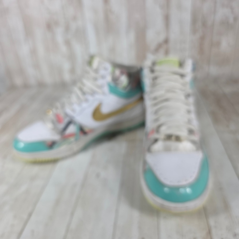 Nike Son of Force Women's Sneakers - White, Gold, Teal, Multicolor - Picture 4 of 9